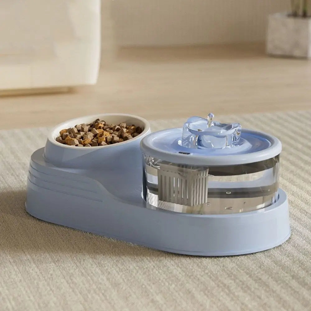 USB Charging 2-in-1 Pets Water Fountain Mute Large Capacity Pet Water Dispenser Auto Filter Neck Protection Pet Feeder Cats Dogs