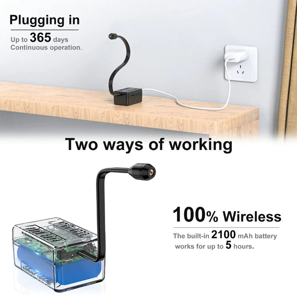 Wireless Cam Surveillance Camera Mini WiFi Camera with Motion Detection Video Recorder Security Protection Surveillance Outdoor