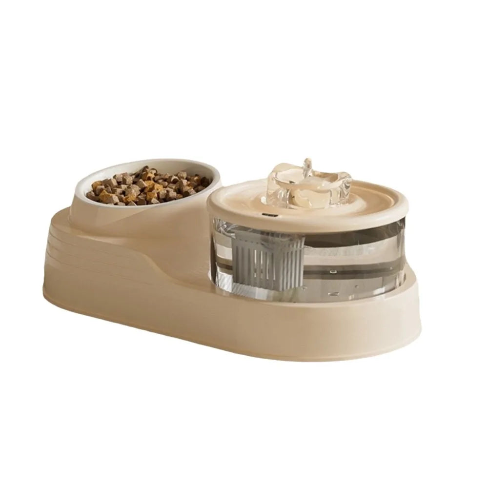 USB Charging 2-in-1 Pets Water Fountain Mute Large Capacity Pet Water Dispenser Auto Filter Neck Protection Pet Feeder Cats Dogs