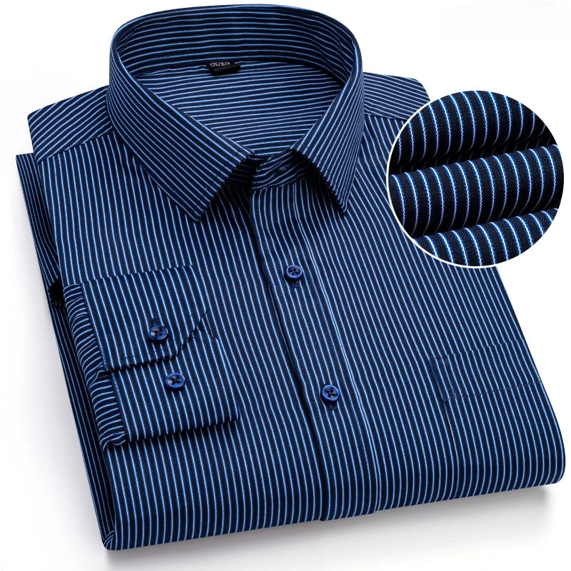 New in shirt elegant 40%cotton long-sleeve shirts for men slim fit Casual plain shirt plaid designer tops houndstooth clothes