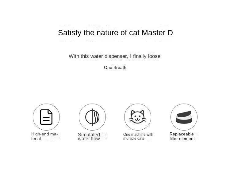 Pets Water Fountain Auto Filter USB Electric Mute Cat Drinker Bowl 1200mL Recirculating Filtering Drinker for Cats Water Dispenser