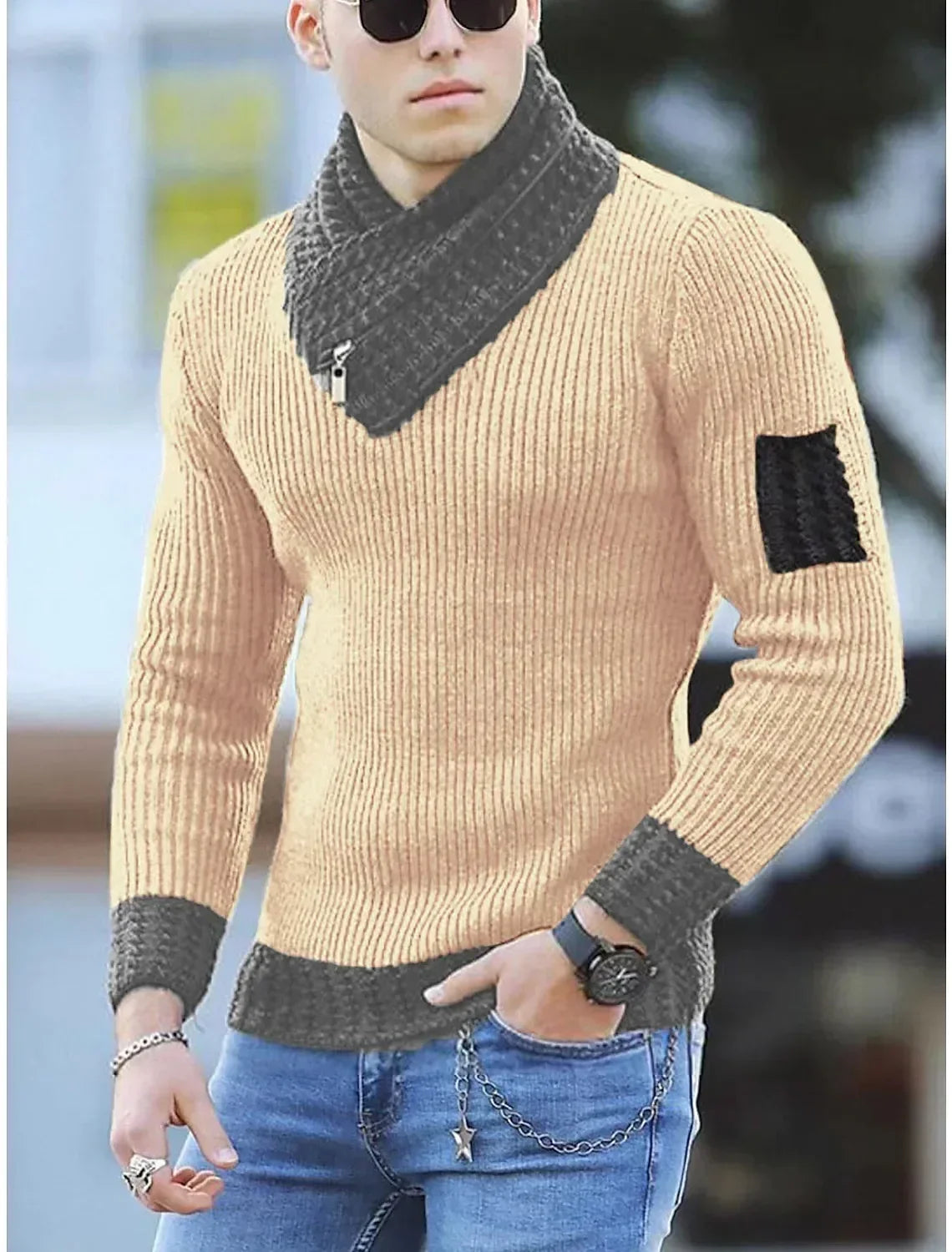 New Autumn Winter Men Casual Vintage Knitted Sweater Wool Turtleneck Oversize 2026 Korean Men Warm Cotton Pullovers Sweaters
