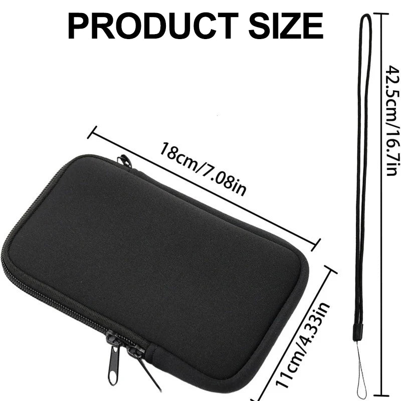 Neoprene Phone Pouch With Lanyard,Shockproof Waterproof Portable Storage Bag For Phones, Keys & Earbuds Lightweight Mini Wallet