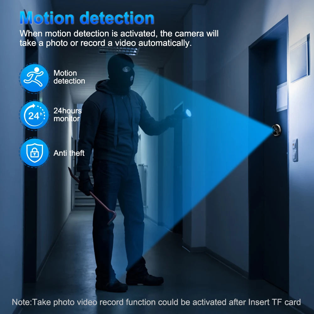 Awapow Tuya WiFi Surveillance Door Camera Visual Intercom Digital Doorbell Camera PIR Motion Detection Wireless Video Door Bell